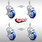 Service Caster 4 Inch SS Blue Polyurethane Swivel 10mm Threaded Stem Caster Set Brake SCC SCC-SSTS20S414-PPUB-BLUE-TLB-M1015-4 - alternate 4